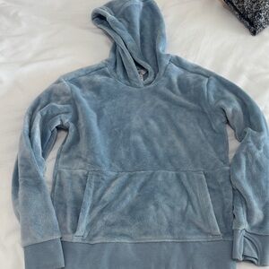 Athleta Plush Light Blue Hoodie Pullover